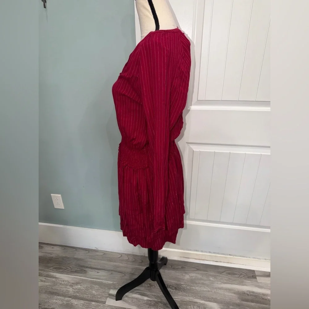 RAILS Jasmine Messina
Stripe Metallic LS Smocked
Waist Red Dress size XS - Picture 10 of 13